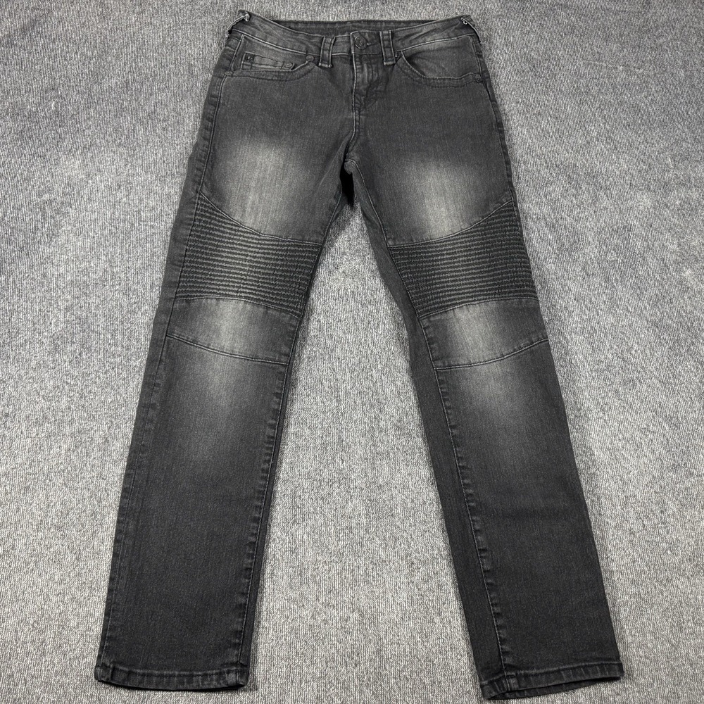 True Religion Jeans Women 16 (28x28)‎ Regular Black Geno Relaxed Slim Denim Dark